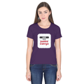 Personalized Female Classic Crew T-Shirt - Typographic with Custom Name -DTG Print - assertive personal identity female classic crew t shirt - Purple image 4