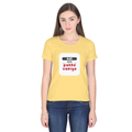 Personalized Female Classic Crew T-Shirt - Typographic with Custom Name -DTG Print - assertive personal identity female classic crew t shirt - Yellow image 3
