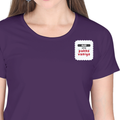 Personalized Female Classic Crew T-Shirt - Typographic with Custom Name -DTG Print - assertive personal identity female classic crew t shirt - Purple image 14