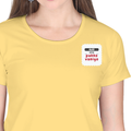 Personalized Female Classic Crew T-Shirt - Typographic with Custom Name -DTG Print - assertive personal identity female classic crew t shirt - Yellow image 13