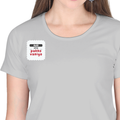 Personalized Female Classic Crew T-Shirt - Typographic with Custom Name -DTG Print - assertive personal identity female classic crew t shirt - Grey Melange image 16