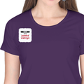 Personalized Female Classic Crew T-Shirt - Typographic with Custom Name -DTG Print - assertive personal identity female classic crew t shirt - Purple image 19