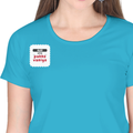 Personalized Female Classic Crew T-Shirt - Typographic with Custom Name -DTG Print - assertive personal identity female classic crew t shirt - SkyBlue image 17