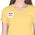 Personalized Female Classic Crew T-Shirt - Typographic with Custom Name -DTG Print - assertive personal identity female classic crew t shirt - Yellow image 18