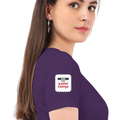 Personalized Female Classic Crew T-Shirt - Typographic with Custom Name -DTG Print - assertive personal identity female classic crew t shirt - Purple image 29