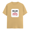 Personalized Male Classic Crew T-Shirt - Typographic with Custom Name -DTG Print - assertive personal identity male classic crew t shirt - Beige image 4