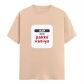 Personalized Male Classic Crew T-Shirt - Typographic with Custom Name -DTG Print - assertive personal identity male classic crew t shirt - Peach image 3