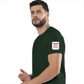 Personalized Male Classic Crew T-Shirt - Typographic with Custom Name -DTG Print - assertive personal identity male classic crew t shirt - Bottle Green image 22