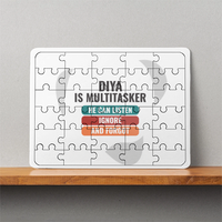 Personalized MDF Wooden Puzzles Accessories - Typographic with Custom Name - MDF Wooden Puzzles Accessories