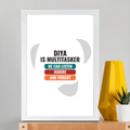 white / A3 Frame Poster