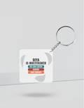 Personalized Keychain - Typographic with Custom Name - Keychain Accessories - White image 2