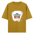 Personalized Oversized Classic T-Shirt - Typographic with Custom Name -DTG Print - humorous humor oversized classic t shirt - Mustard Yellow image 5