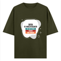 Personalized Oversized Classic T-Shirt - Typographic with Custom Name -DTG Print - humorous humor oversized classic t shirt - Olive Green image 4