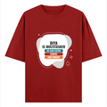 Personalized Oversized Classic T-Shirt - Typographic with Custom Name -DTG Print - humorous humor oversized classic t shirt - Red image 2