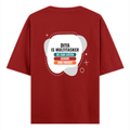 Personalized Oversized Classic T-Shirt - Typographic with Custom Name -DTG Print - humorous humor oversized classic t shirt - Red image 7