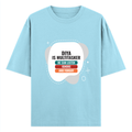 Personalized Oversized Classic T-Shirt - Typographic with Custom Name -DTG Print - humorous humor oversized classic t shirt - Baby Blue image 4