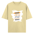 Personalized Oversized Standard T-Shirt - Modern with Custom Name -DTG Print - Beige image 5