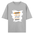 Personalized Oversized Standard T-Shirt - Modern with Custom Name -DTG Print - Grey Melange image 2