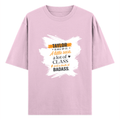 Personalized Oversized Standard T-Shirt - Modern with Custom Name -DTG Print - Light Baby Pink image 3