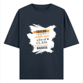 Personalized Oversized Standard T-Shirt - Modern with Custom Name -DTG Print - Navy Blue image 1