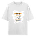 Personalized Oversized Standard T-Shirt - Modern with Custom Name -DTF Print - White image 1