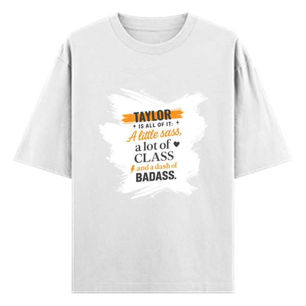 Personalized Oversized Standard T-Shirt - Modern with Custom Name -DTF Print