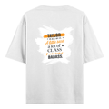 Personalized Oversized Standard T-Shirt - Modern with Custom Name -DTF Print - White image 6