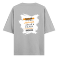 Personalized Oversized Standard T-Shirt - Modern with Custom Name -Embroidery Print - Grey Melange image 8