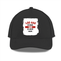 Personalized Sports Cap - Typographic with Custom Name -Embroidery Print