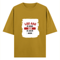 Personalized Oversized Classic T-Shirt - Typographic with Custom Name -DTG Print - Mustard Yellow image 4