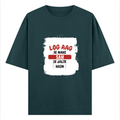 Personalized Oversized Classic T-Shirt - Typographic with Custom Name -DTG Print - Petrol Blue image 3