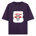Personalized Oversized Classic T-Shirt - Typographic with Custom Name -DTG Print - Purple image 2