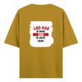 Personalized Oversized Classic T-Shirt - Typographic with Custom Name -DTG Print - Mustard Yellow image 9