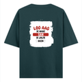 Personalized Oversized Classic T-Shirt - Typographic with Custom Name -DTG Print - Petrol Blue image 8