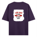 Personalized Oversized Classic T-Shirt - Typographic with Custom Name -DTG Print - Purple image 7