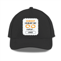 Personalized Sports Cap - Graphic with Custom Name -DTG Print - Black image 1