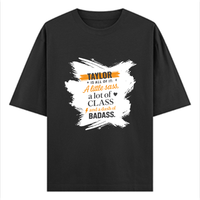Personalized Oversized Classic T-Shirt - Typographic with Custom Name -DTG Print - confident personality 2 oversized classic t shirt