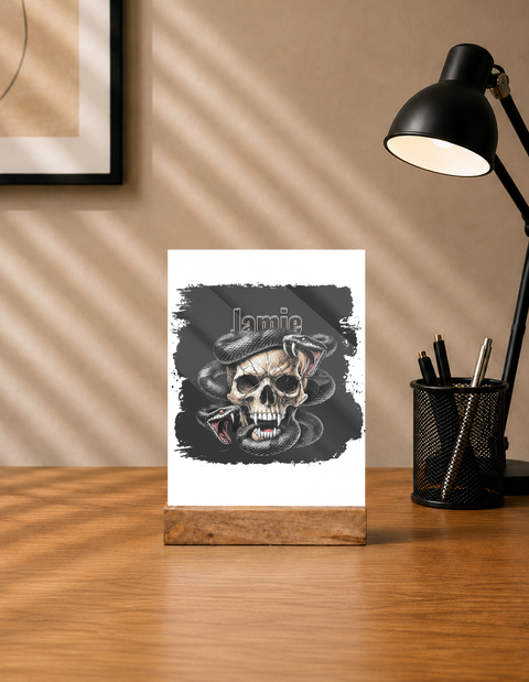 Personalized Acrylic Frame With Stand - Edgy with Custom Name image 1