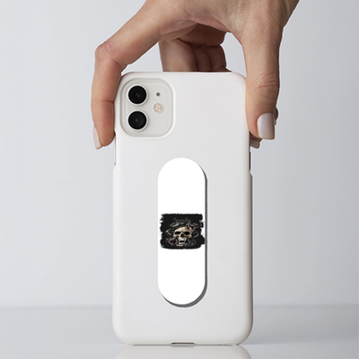 Personalized Phone Grip - Edgy with Custom Name - White image 1