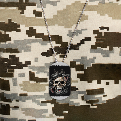 Personalized Accessory - Edgy with Custom Name - Dog Tag Accessories Accessory - Silver image 1