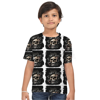 Personalized Kids T-Shirt All Over Printed Products - Edgy with Custom Name - White image 1