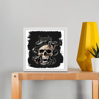 Personalized Framed Poster - Edgy with Custom Name -DTG Print