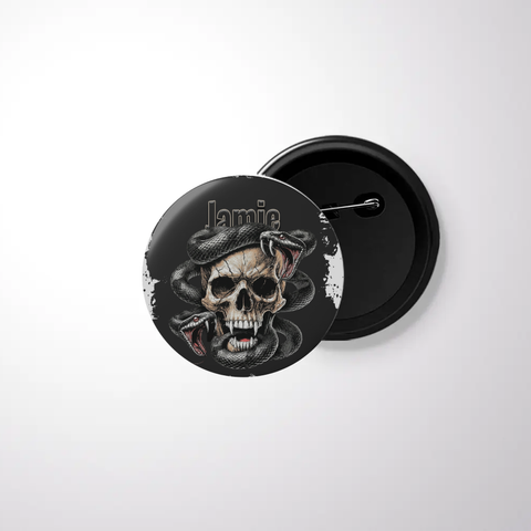 Personalized Accessory - Edgy with Custom Name - Black Badge Accessories Accessory - White image 1