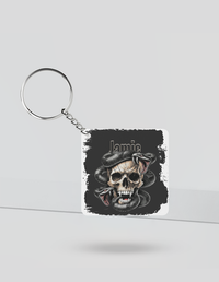 Personalized Keychain - Edgy with Custom Name