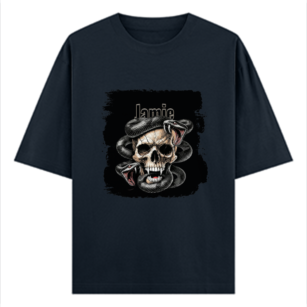 Personalized Oversized Classic T-Shirt - Edgy with Custom Name -DTG Print
