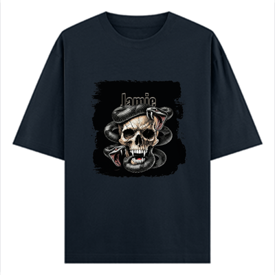 Personalized Oversized Classic T-Shirt - Edgy with Custom Name -DTG Print