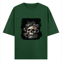 Personalized Oversized Classic T-Shirt - Edgy with Custom Name -DTG Print - intense skulls oversized classic t shirt