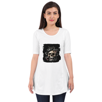 Personalized T-Shirt - Edgy with Custom Name -DTG Print - intense skulls female maternity dress