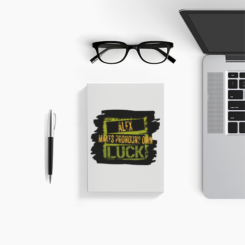 Personalized Notebook - Grunge with Custom Name