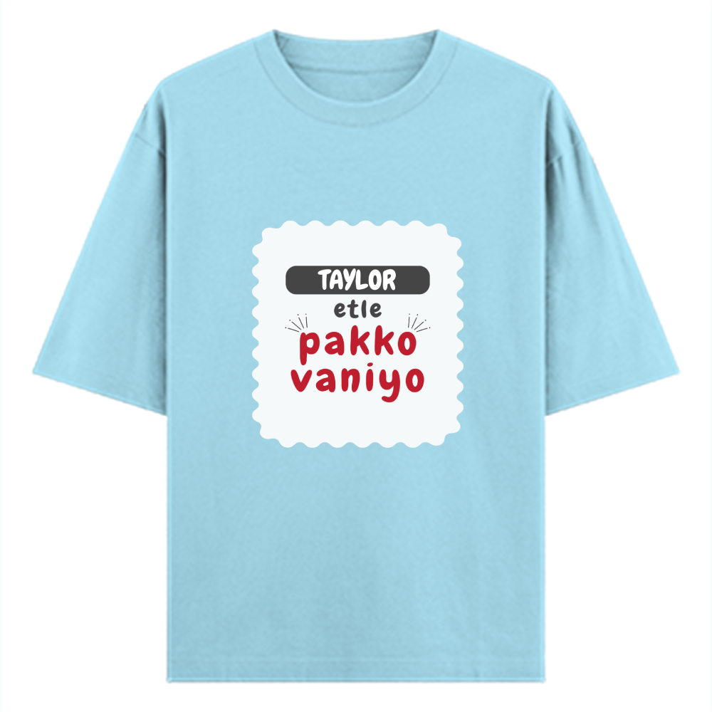 Personalized Oversized Classic T-Shirt - Casual with Custom Name -DTG Print - Baby Blue image 5